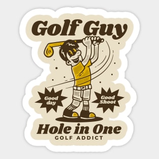 Golf guy, hole in one Sticker